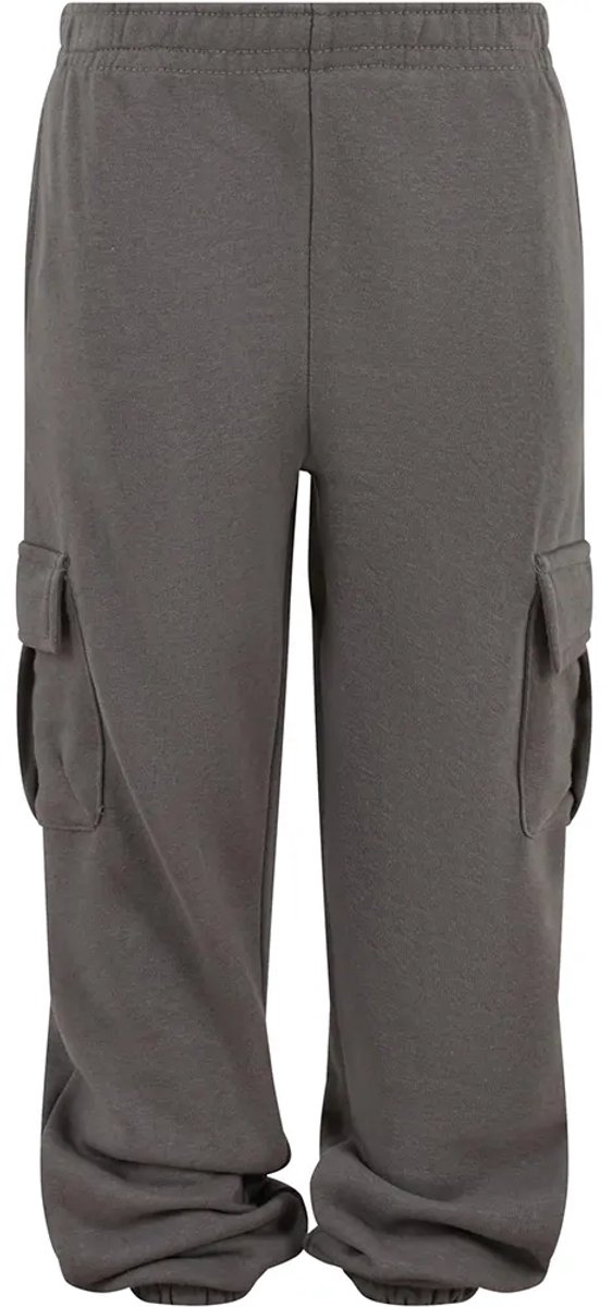 Urban Classics Light Terry Wide Kinder Cargobroek Kids 110/116 Grijs