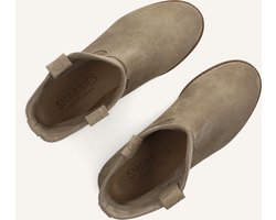 Shabbies Festi Ankie Enkellaarsjes Dames - Taupe - Maat 39