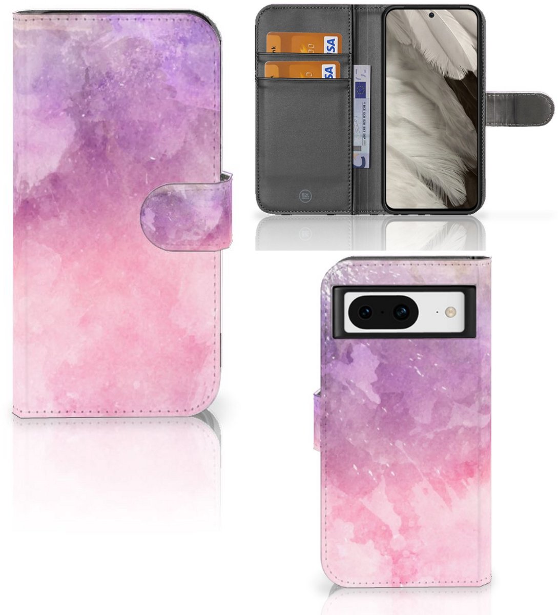 Hoesje Google Pixel 8 Pink Purple Paint
