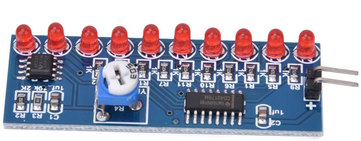 2pcs NE555 + CD4017 Water Flow LED Licht DIY Kit - Elektronische Circuit Module