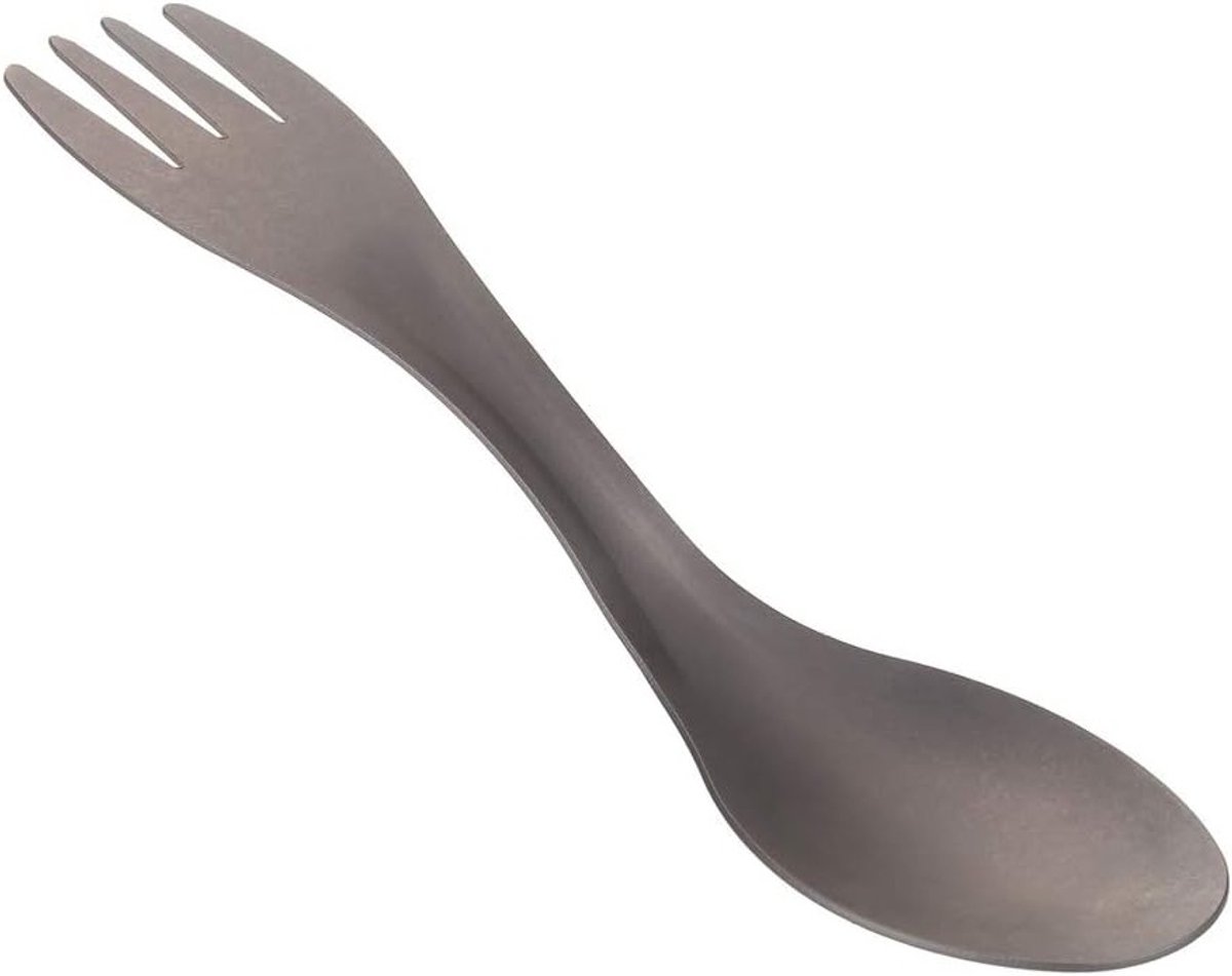 Draagbare lepel en vork van titaniumlegering voor kamperen, wandelen en dagelijks gebruik