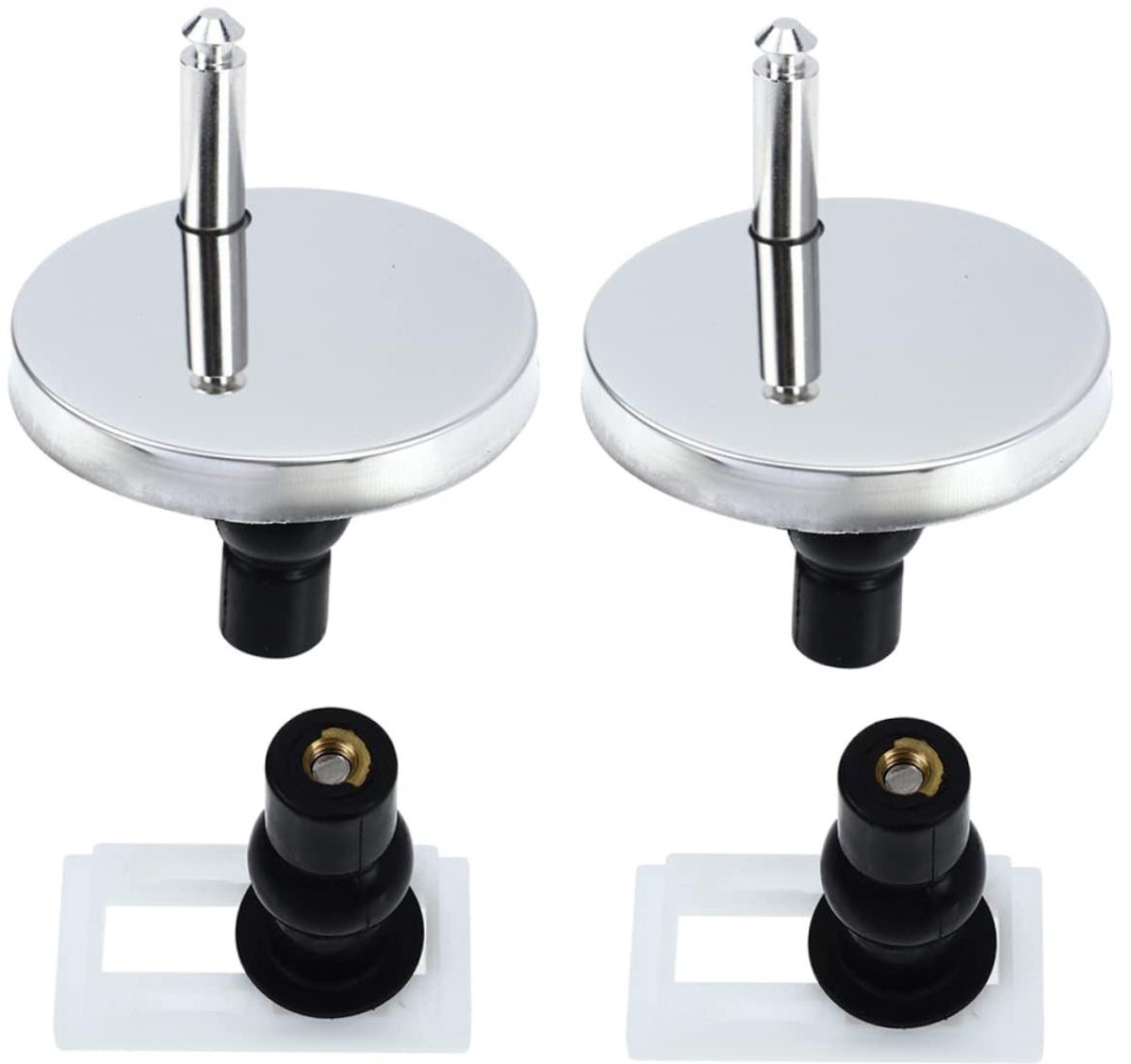 Toiletzitting Bevestigingsset - Verstelbare Schroeven - Toilet Reparatie - Universele Pasvorm - 8 x 6 x 6 cm - Zwart