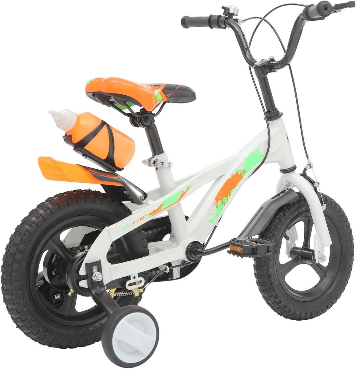 Kinderfiets Loopfiets Leren Fietsen Verstelbaar Ontwerp 12 Inch Wit