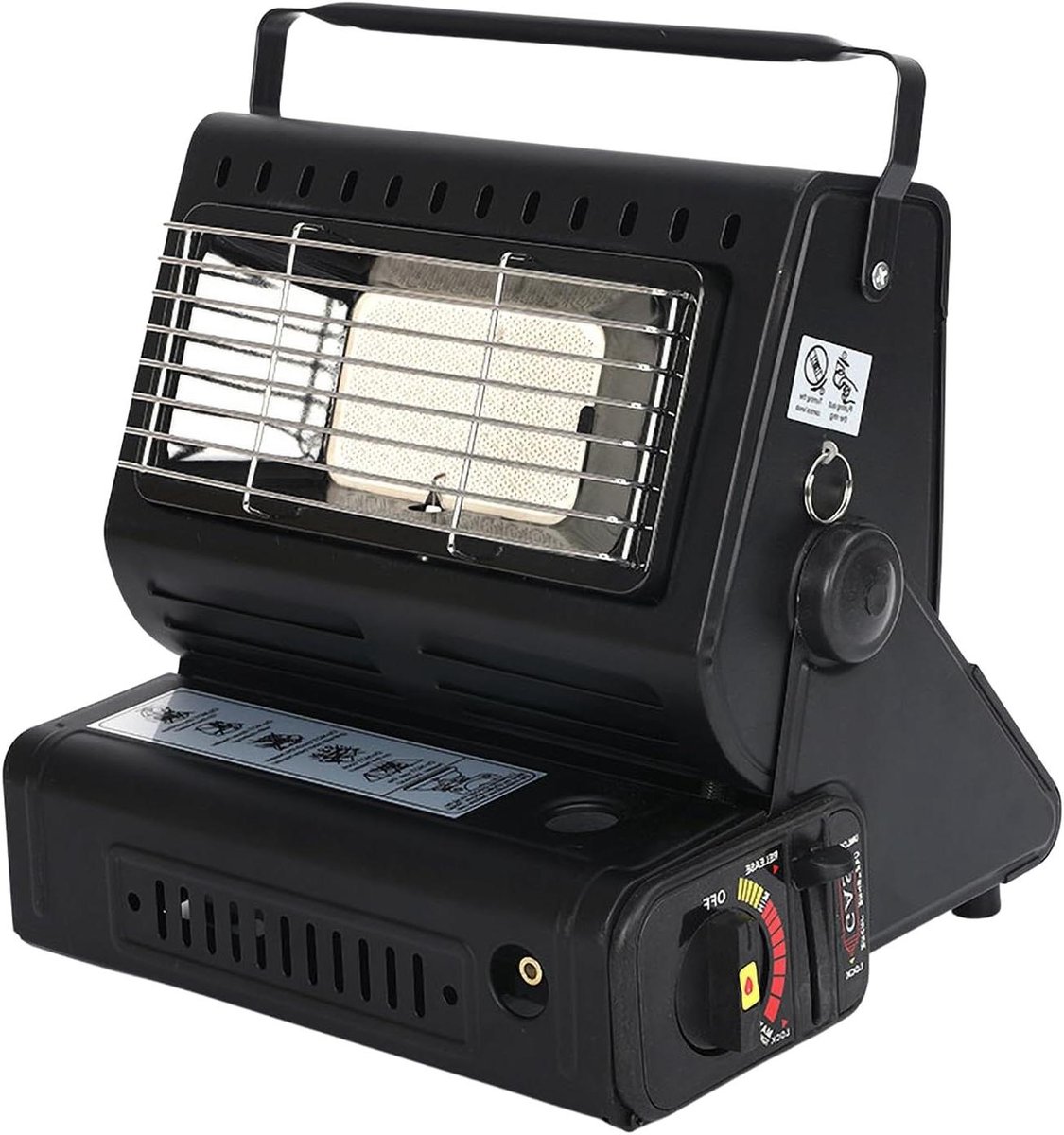 Elektrische Verwarmer - Kamerverwarmer Terrasverwarmer - Buiten Verwarmen - Twee standen - 25 cm - Zwart