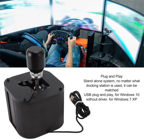 Simulator Versnellingspook - Race Shifter PC - Race Games Spelen - Aluminiumlegering Materiaal - 26 x 18 x 15 cm — afbeelding 3
