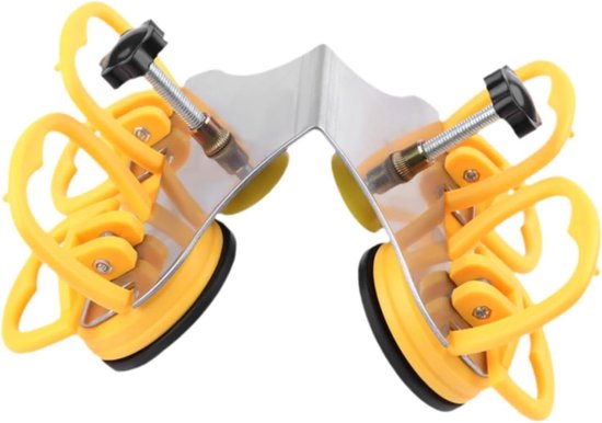 Haakse steenvoegmachine - Aanrechtblad klem - Voegen plaatsen - Zuignappen voor stabiliteit - Vier zuignappen - Geel van Merkloos	 — afbeelding 5
