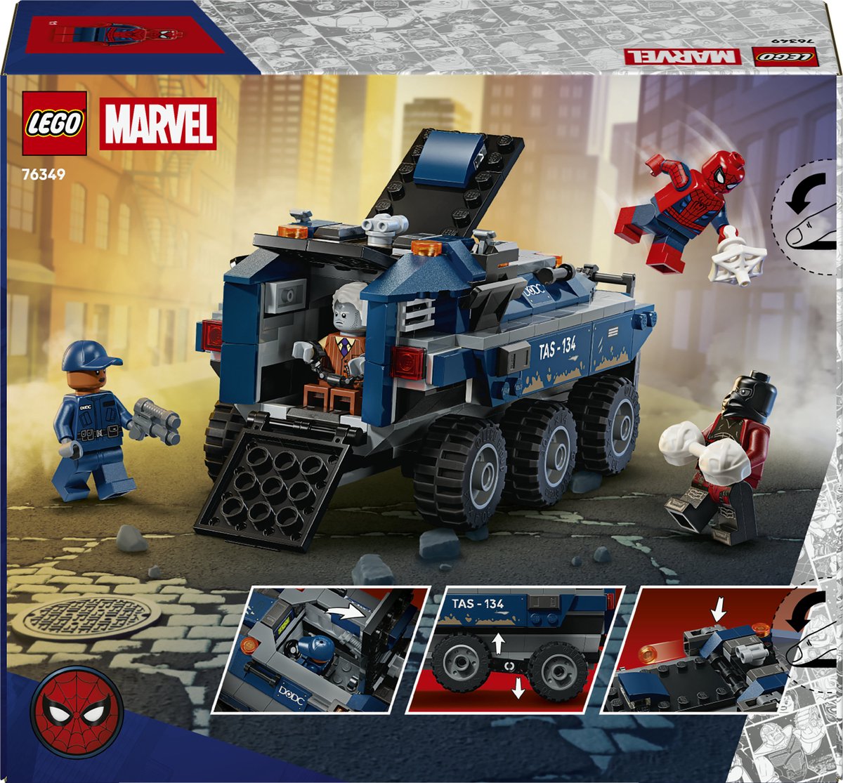 LEGO ǀ Marvel Spider-Man Achtervolging van Gevangenistransport Bouwpakket voor Kinderen 76349 – foto 3