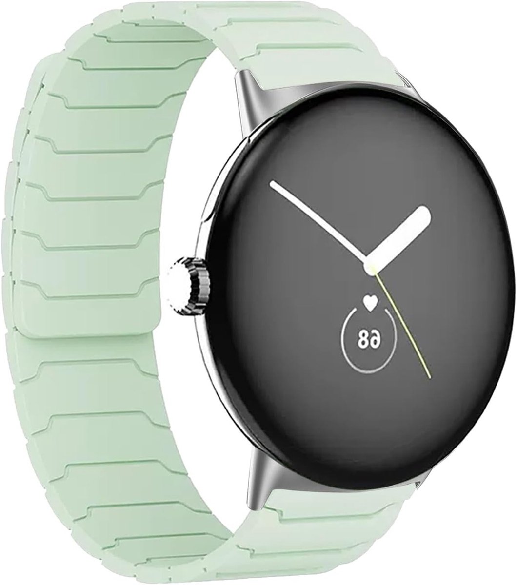 Verstelbare Magnetische Sportband voor Google Pixel Watch 4/3/2/1 41mm - Comfortabel, Duurzaam en Stijlvol in Muntgroen