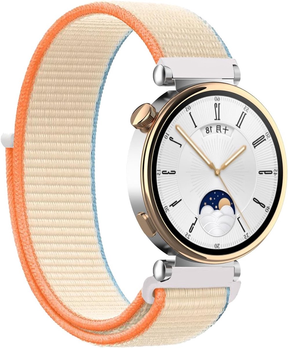 Verstelbare 18mm Horlogeband van Zacht Nylon voor Sporthorloges zoals Forerunner en Venu, Comfortabele Vervangband voor Activiteiten en Dagelijks Gebruik