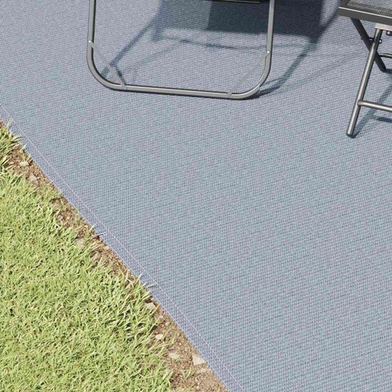 vidaXL - Tenttapijt - Blauw - en - Grijs - 400 - x - 400 - cm - Polyetheen van Merkloos — afbeelding 4