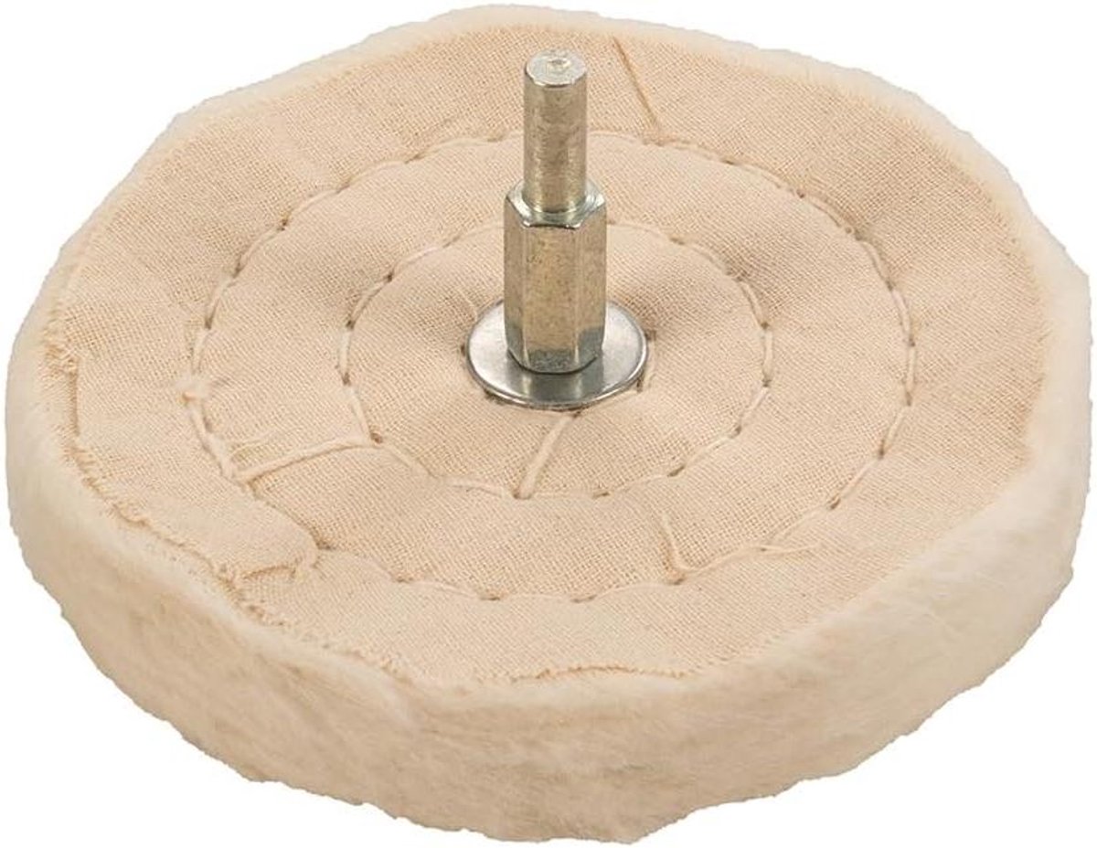 Polijstwiel - Schwabbelschijf - Metalen Verfraaien - 40 Katoenlagen - 75 x 12 mm - N.v.t.
