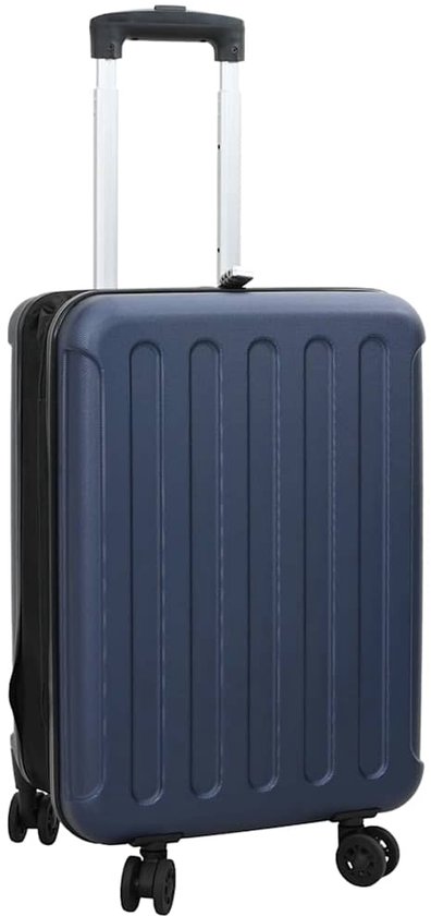 vidaXL Koffer met slot Donkerblauw 34 × 23 × 55.5 cm ABS Kunststof