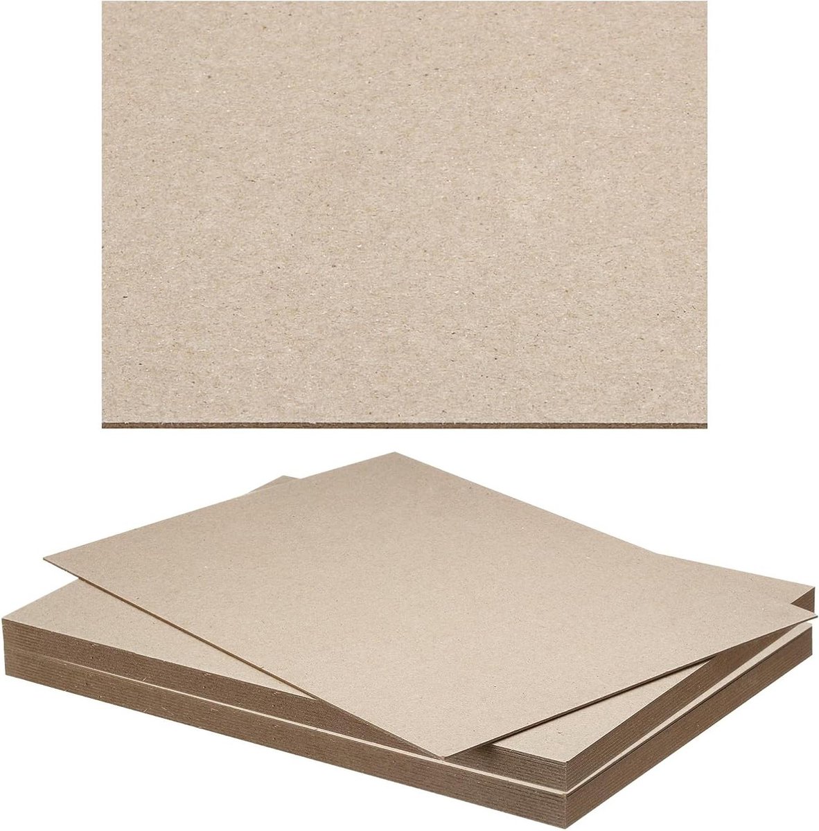 Kartonplaten - Boekbindmateriaal - Boekomslagen Maken - Stevige Constructie - 20 Stuks - Grijs