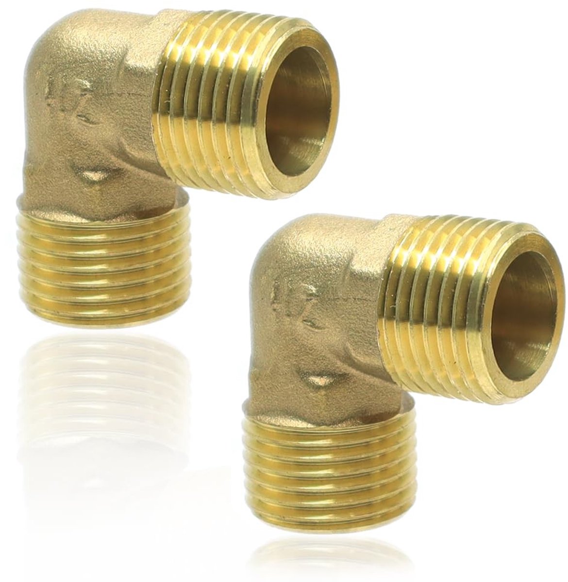 NTHProducts - 90 graden hoekstuk - Messing - Hoge kwaliteit - 1/2 inch - Ideaal voor loodgieterswerk - Duurzaam - Voor verwarmingssystemen