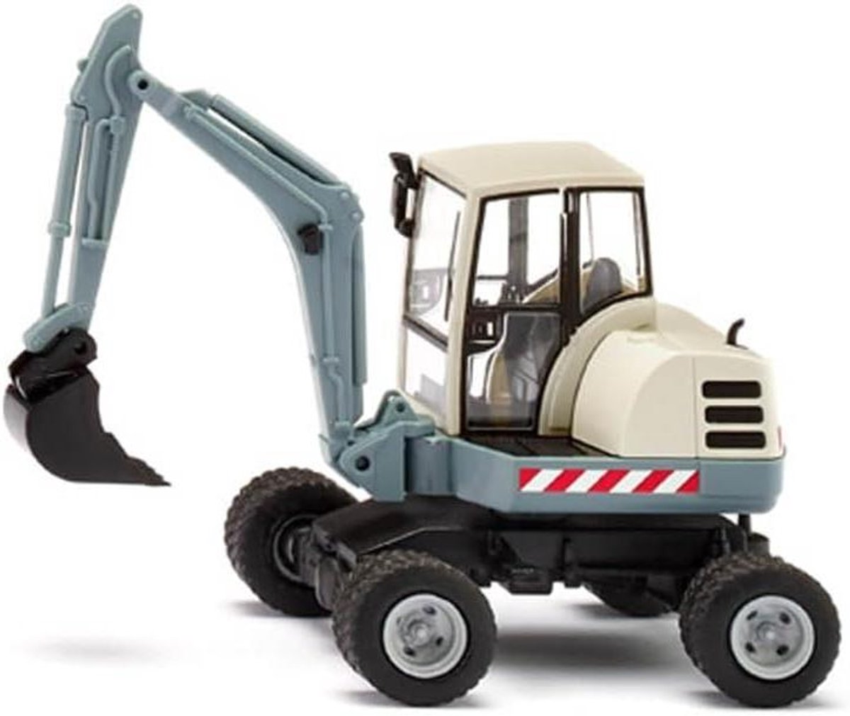 Bouwvoertuig Mini-graafmachine - Kleine graafmachine - Modelbouw - Wielonderstel - Schaal 1:87 - Alpenblauw