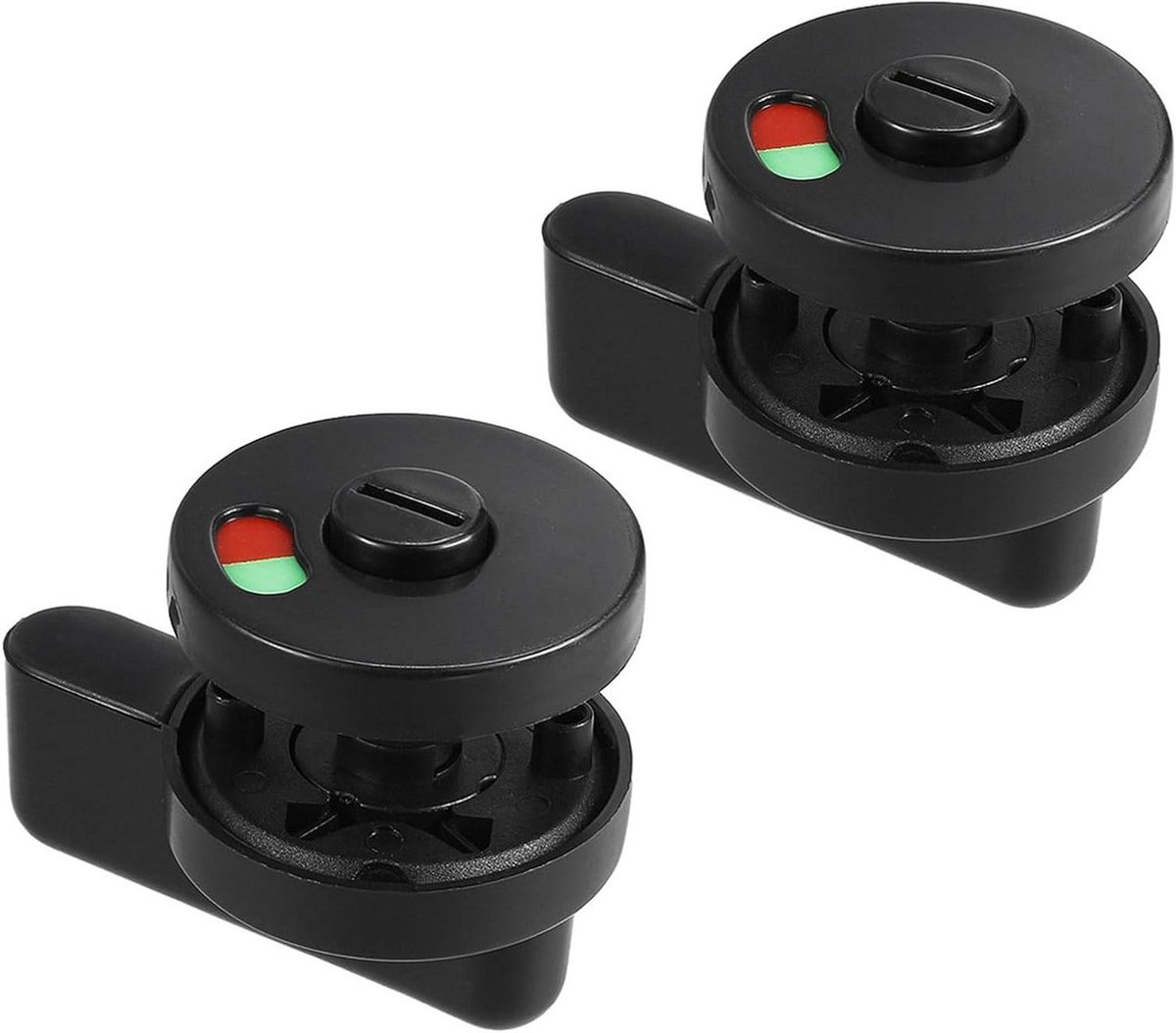 Privacy Indicator Deurslot - Bezet Leeg Slot - Openbare Toiletten - Duidelijke Rood Groen - 54mm Diameter - Zwart