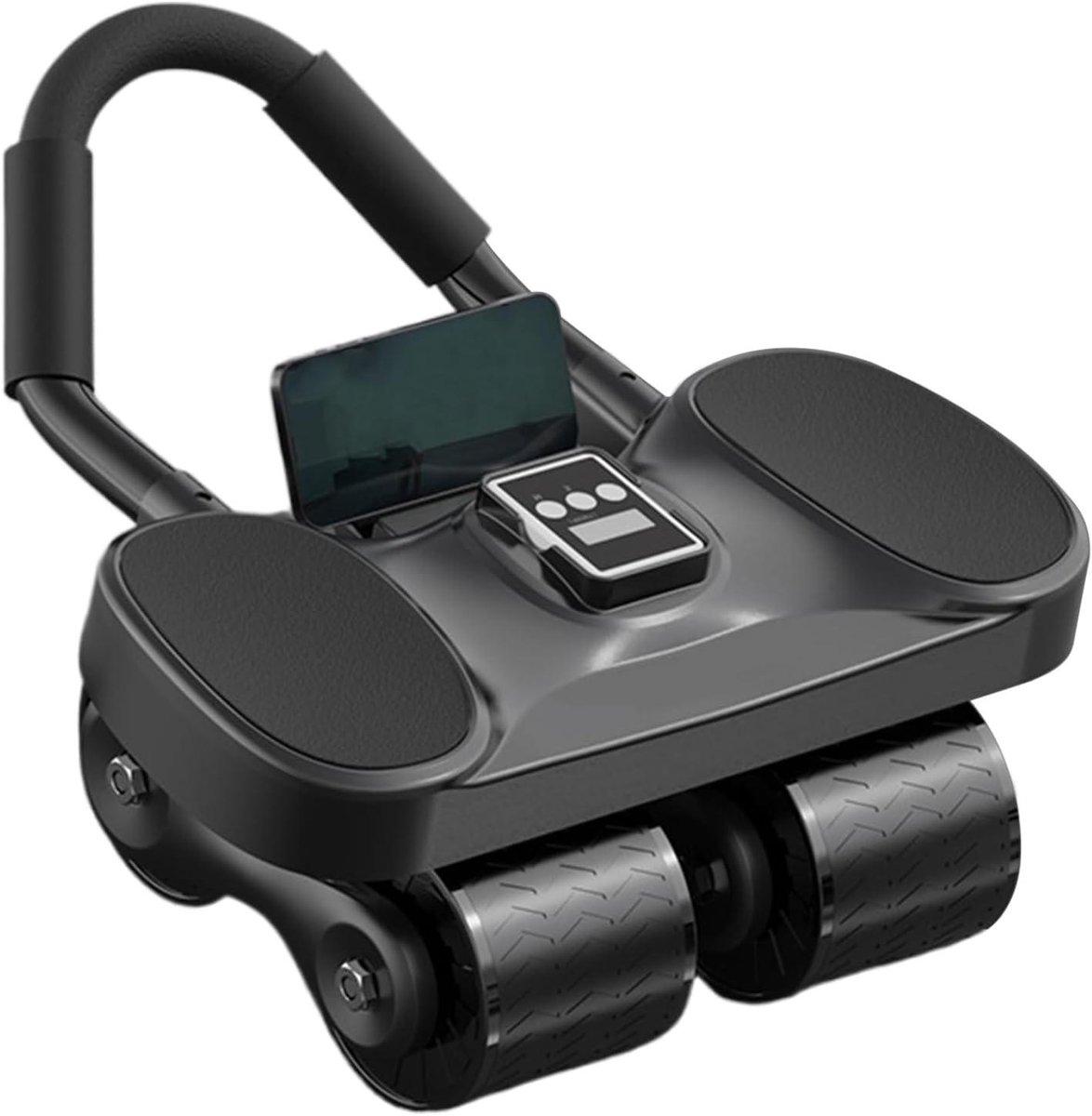 Buikspierroller - Core Trainer - Thuis Trainen - Automatische Rebound - Vierwiel Ontwerp - Zwart