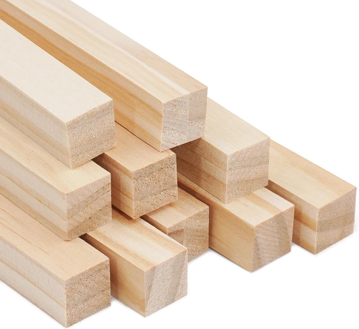 Set van 10 Houten Vierkante Dowel Sticks 15x300mm voor Creatieve Klussen en DIY Decoratie