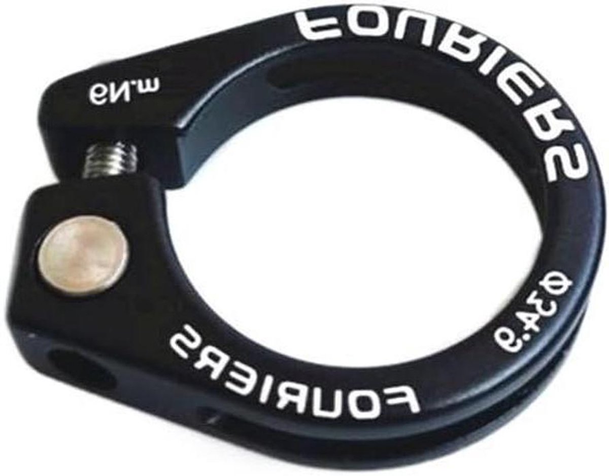 Fietszadelklem 31,8/34,9 mm zadelpenklem aluminium MTB racefiets zadelpenklem fietsonderdelen zadelpenklem (34,9 mm zwart)