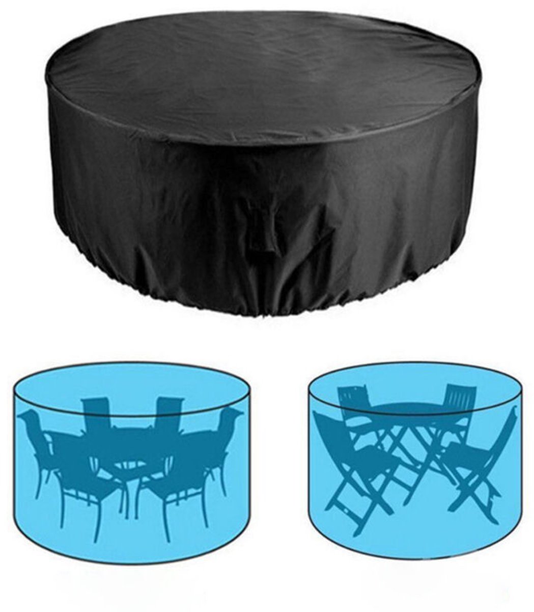 Ronde hoes voor tuinmeubelen, gemaakt van Oxford-stof, water- en stofdicht – 185 x 110 cm