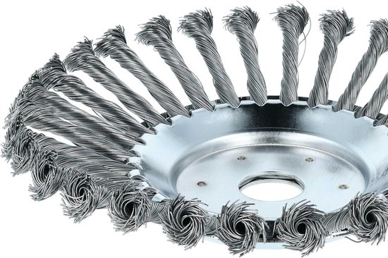 Metalen Onkruidborstel - Onkruidverwijderaar Bosmaaier - Voegen Reinigen - Gehard Staal Gedraaid - 1007 Gram - Zilver — afbeelding 4