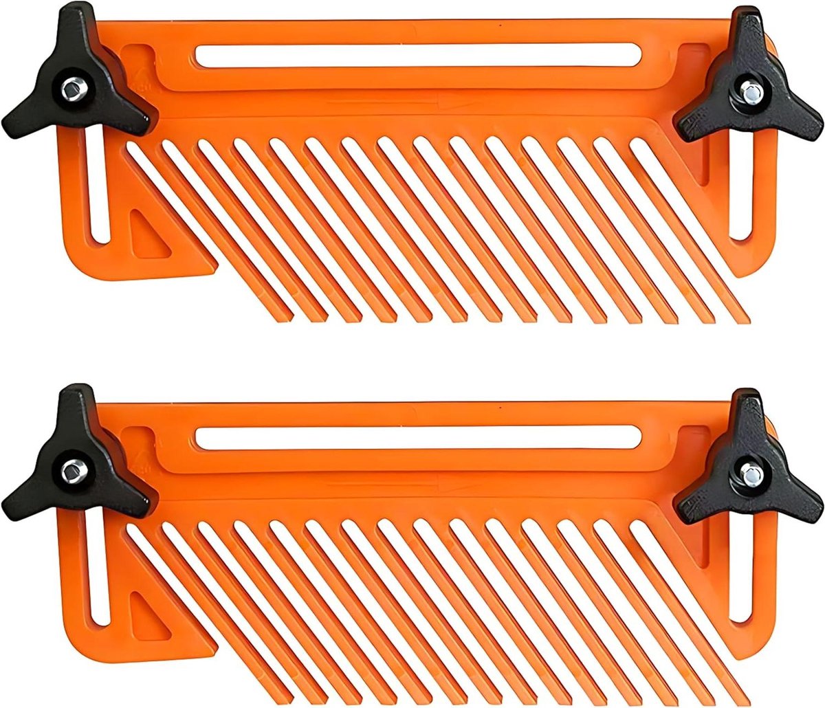 Veerplanken Paar - Houtbewerking Veiligheid - Hout Snijden - Verstelbaar Apparaat - 2 Stuks - Oranje