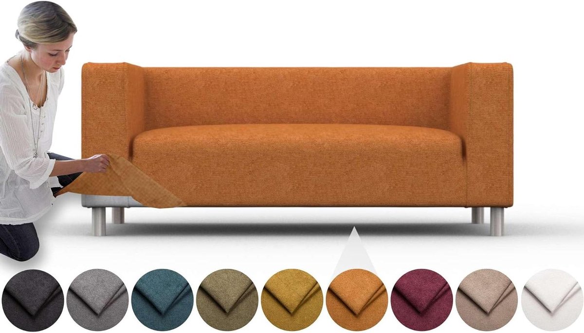 Bankhoes Vervanging - Sloophuls Sofa - Interieur Vernieuwen - Op Maat Gemaakt - 2 Zits - Oranje