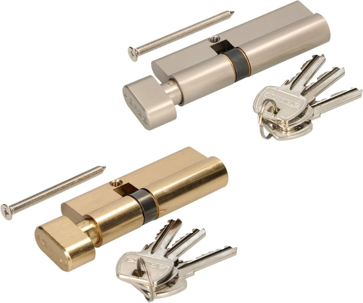 Cilinderslot Deur - Profielcilinder Sluiting - Beveiliging Huis - Boorbeveiliging - 30/40 - Nikkel