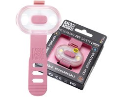Max & Molly Matrix 2.0 Ultra LED Safety Light - Rose - oplaadbaar lichtje voor aan halsband/tuig hond