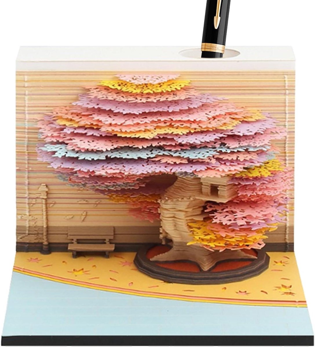3D Memoblok - Notitieblok Kalender - Dagelijkse Planning - Boomvormige Weergave - 75 cm - Multi