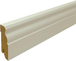 Trecor® Plint Hamburger-/Berlijnse profiel, Altberliner plint wit, 19x58x2500 mm