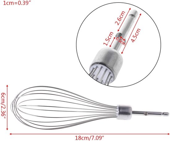 Stainless Steel Baking Whisk Attachments Corrosion Resistant Design Universal Food Processors Fit Easy Maintenance Stainless Steel Whisk for Mixer van Merkloos — afbeelding 4
