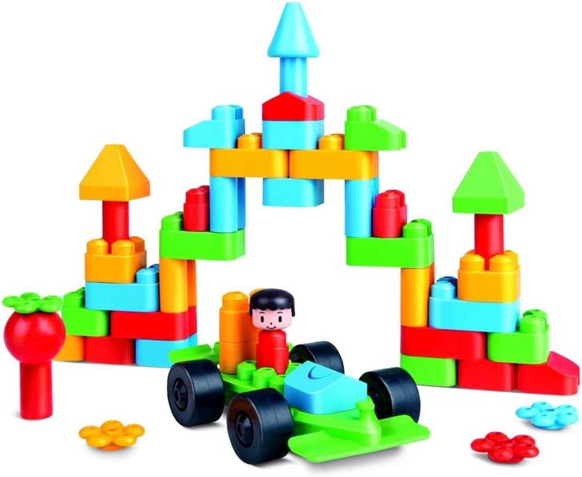 Bouwstenen Set - Constructie Speelgoed - Kinderen Leren Spelen - Zacht Flexibel Materiaal - 50 Stuks - Helder