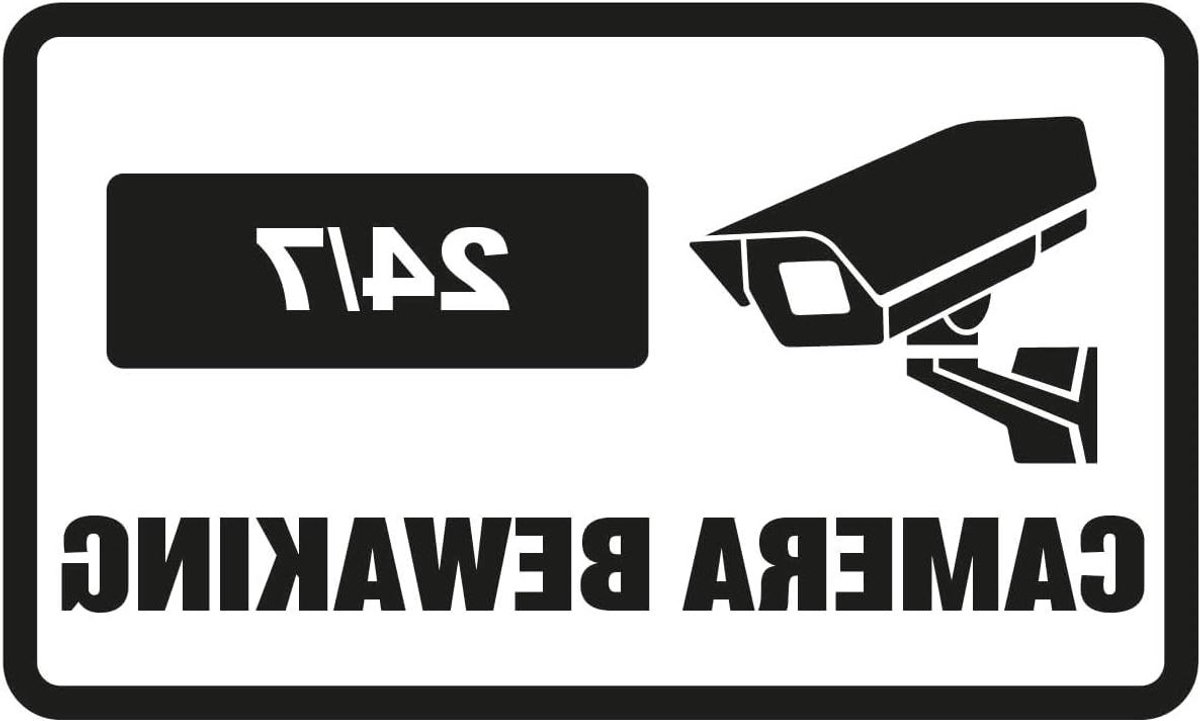 Bewakingscamera Stickers - Cameratoezicht Borden - Beveiliging Verhogen - Weerbestendig Vinyl - 20x12 cm - Zwart