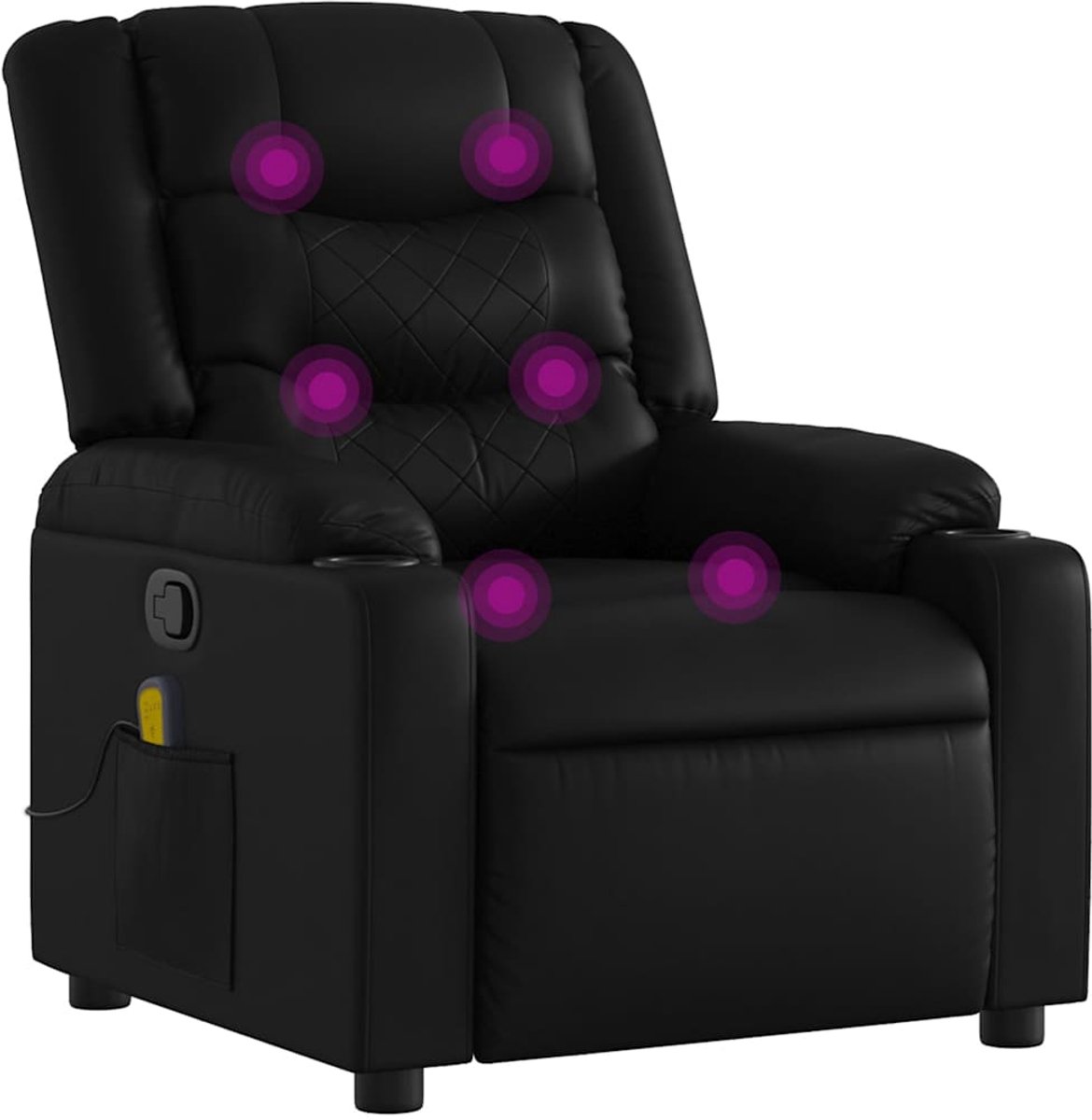 vidaXL Massagestoel - van - zwart - kunstleer