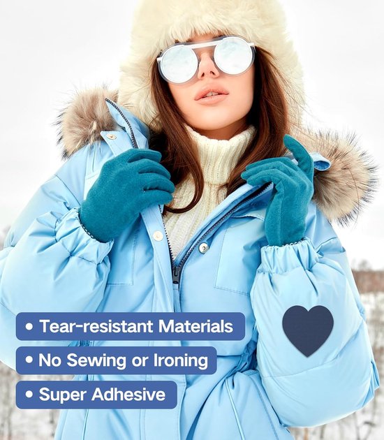 Reparatie Patches - Kleding Stickers - Gaten Dichten - Waterdicht Zelfklevend - 20 Stuks - Donkerblauw van Merkloos — afbeelding 4