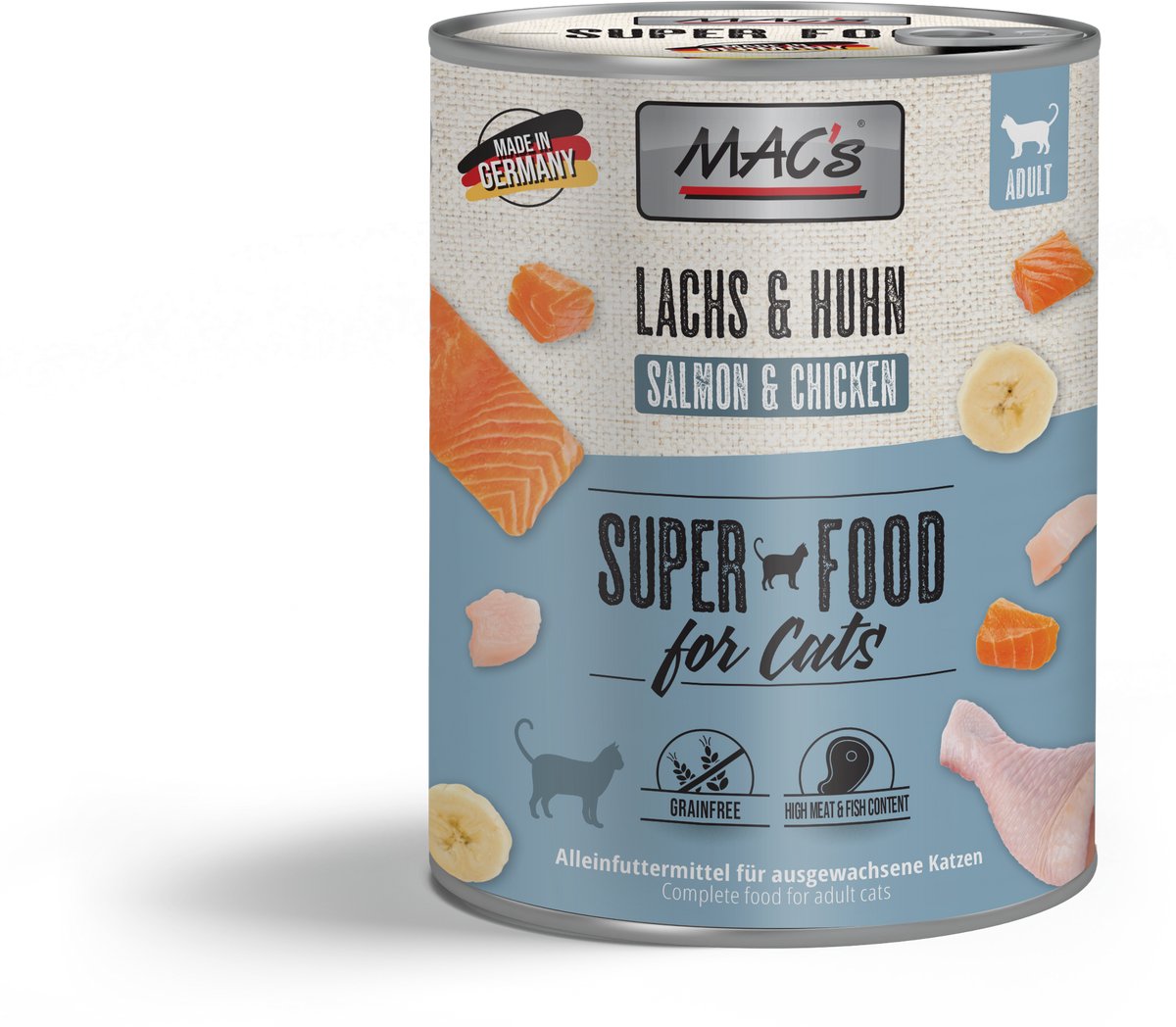 MACs MAC's CAT - Blik 6x800g - Zalm & Kip