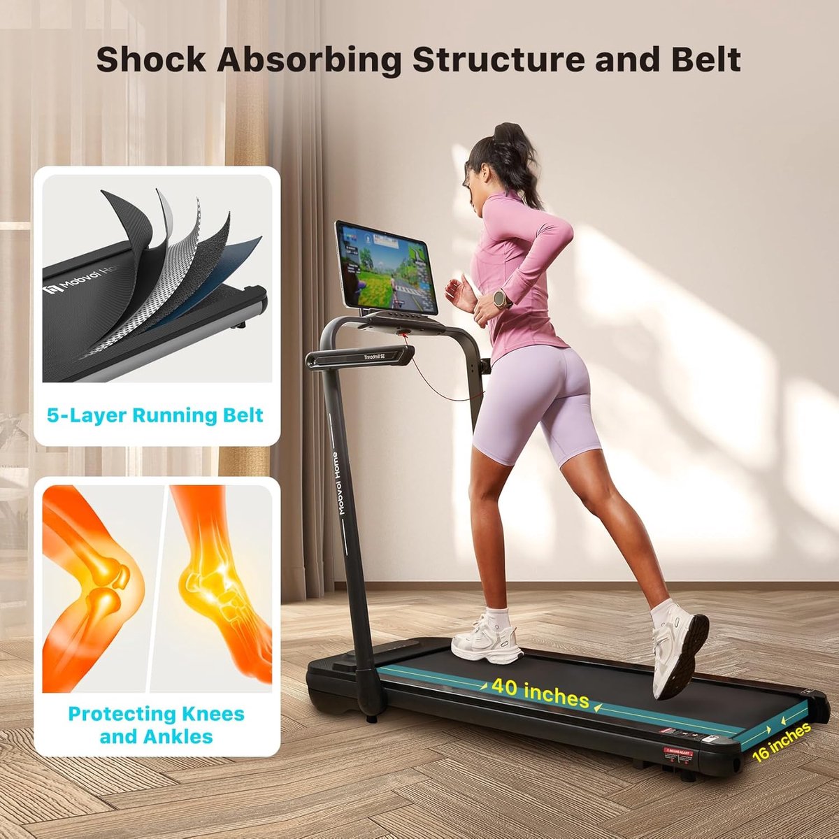 Opvouwbare loopband - Thuis loopapparaat - Thuis sporten - 3-in-1 functie - 120 kg capaciteit - Zilver