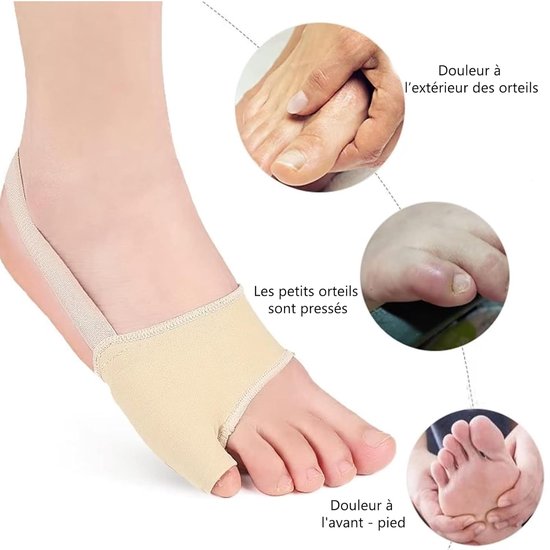 Beschermende teenbescherming voor kleine vingers, comfortabele en ademende Hallux Valgus separator van SEBS Lycra, voorkomt wrijving in schoenen en biedt ondersteuning — afbeelding 4