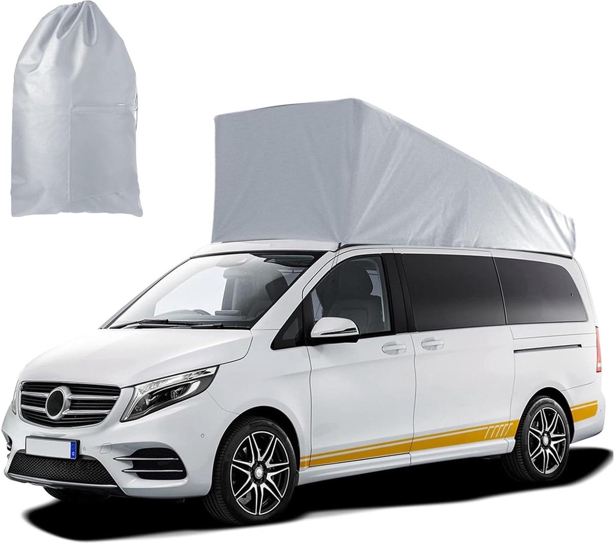 Dakbescherming Pop-top - Camperhoes Slaapdak - Outdoor Bescherming - Waterbestendig Polyester - 177 kg - Zilver