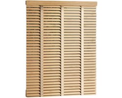 Houten Bamboe Jaloezieën - Horizontale Luxaflex - Zonlicht Filteren - Verstelbare Lamellen - 50x150 cm - Natuurlijk Bamboe