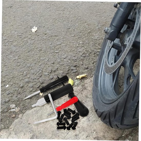 Bandenreparatieset Motor - Lekke Banden Reparatie - Onderweg Repareren - Compact Lichtgewicht - 12.5 cm - Diverse Kleur van Merkloos — afbeelding 4