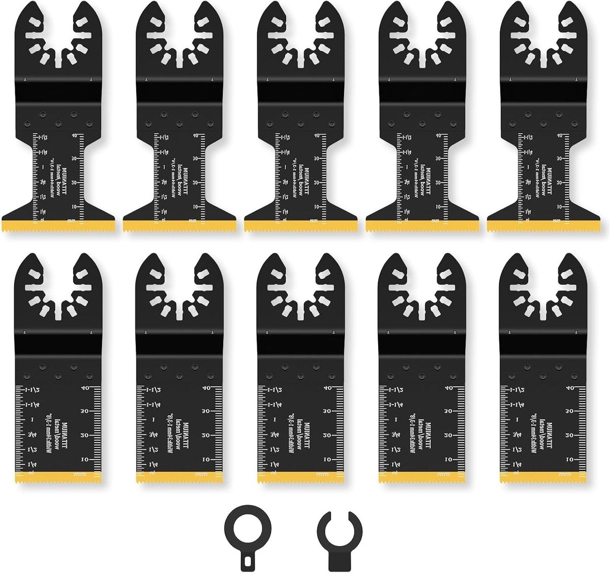 Multitool zaagbladen - Oscillerende bladen - Metaal zagen - Titanium gecoat - 10 stuks - Zilverkleurig