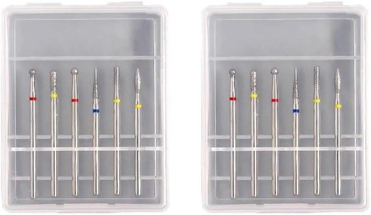 Nagelboren Set - Nagelriemboren Manicure Bits - Nagelverzorging - 12 Stuks 6 Stijlen - 3/32 inch schacht - Niet gespecificeerd