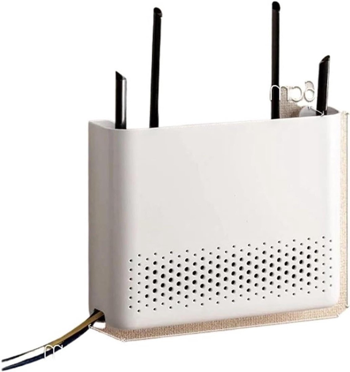 Router Opbergplank - Router Houder - Router Organiseren - Zonder Boren - 2.54 cm - Wit