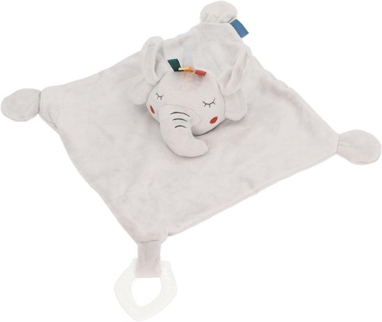 Baby Veiligheidsdeken - Knuffeldeken Dieren - Baby Troosten - Zacht en Knuffelbaar - 19 x 16 x 7 cm - Blauw — afbeelding 4