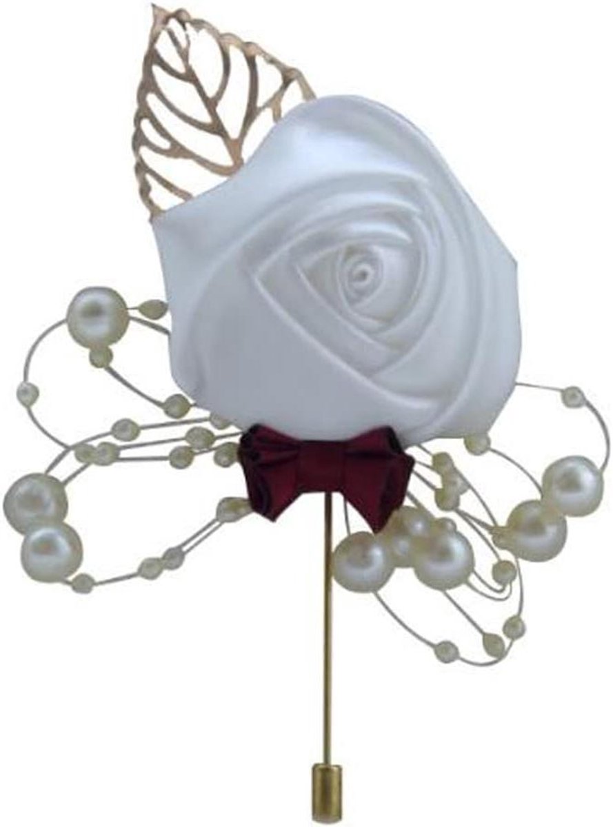 Bloem Corsage - Revers Speld - Feestelijke Gelegenheid - Handgemaakt Ontwerp - 5x10cm - Verschillende Kleuren