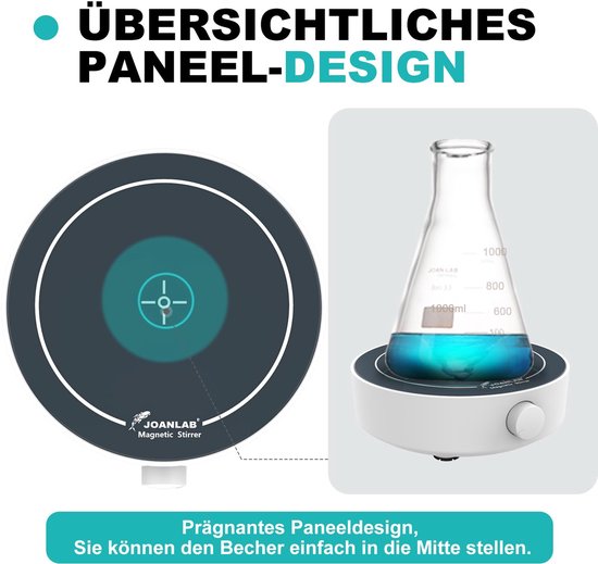 Magnetische Roerder - Roerplaat Mixer - Vloeistoffen Mengen - Compact Ontwerp - 3 Liter Capaciteit - Wit — afbeelding 3