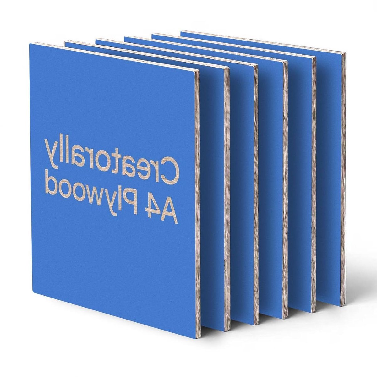 Gekleurd Multiplex Plaat - Houten Platen Knutselen - Graveren en Lasersnijden - Speciaal Achtergraveer Technologie - A4 3mm 6 Stuks