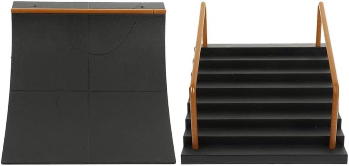 Vinger skateboard park Mini skateboard ramp Binnenshuis spelen Combinatie set 14x13x11.5CM